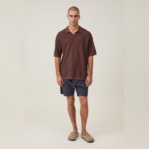 NWT Cotton:On Resort Short Sleeve Polo in Coffee Size XL
